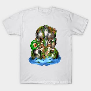 Dwarf warrior and an eyeball monster T-Shirt